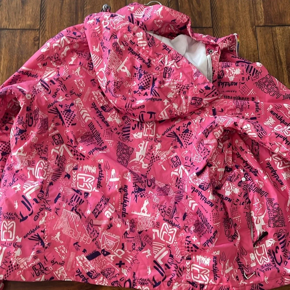 North Pole Ski Snow pink jacket hoodie size M - Picture 12 of 15
